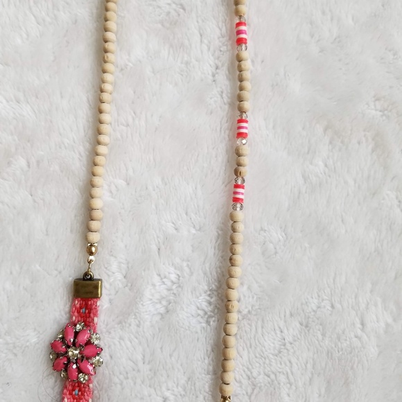 Express Wood Bead Gold Dangle Necklace, NWOT - Picture 4 of 8